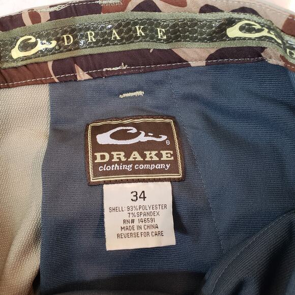 NWT DRAKE Waterfowl Systems Tech Stretch Pant 2.0 Khaki Men's Size 34W/32L - Picture 4 of 12